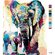 Malování podle čísel - Malovaní sloni, 40x50 cm, bez rámu a bez vypnutí plátna - Malování podle čísel