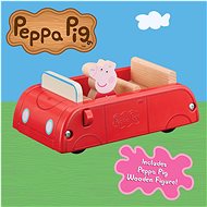 Prasátko Peppa dřevěné rodinné auto + figurka Peppa - Set figurek a příslušenství