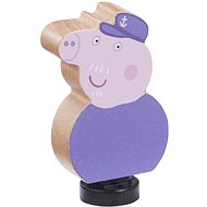 Prasátko Peppa dřevěný vláček + figurka Dědeček - Set figurek a příslušenství