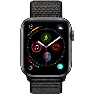 Apple Watch Series 4 44mm Vesmírně černý hliník s černým provlékacím sportovním řemínkem - Chytré hodinky