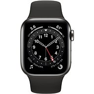 Apple Watch Series 6 40mm Cellular Grafitově šedý nerez s černým sportovním řemínkem - Chytré hodinky