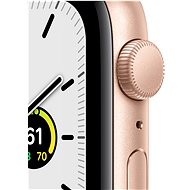Apple Watch SE 44mm Zlatý hliník s Pískově růžovým sportovním řemínkem - Chytré hodinky
