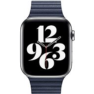 Apple Watch 44mm hlubinně modrý kožený řemínek – střední - Řemínek