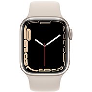 Apple Watch Series 7 41mm Cellular Hvězdně bílý hliník s hvězdně bílým sportovním řemínkem - Chytré hodinky