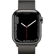 Apple Watch Series 7 41mm Cellular Grafitový nerez s grafitovým milánským tahem - Chytré hodinky