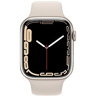 Apple Watch Series 7 45mm Hvězdně bílý hliník s hvězdně bílým sportovním řemínkem - Chytré hodinky