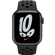 Apple Watch Nike Series 7 41mm Temně inkoustový hliník s antracitovým/černým sportovním řemínkem Nik - Chytré hodinky