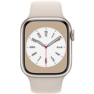 Apple Watch Series 8 41mm Cellular Hvězdně bílý hliník s hvězdně bílým sportovním řemínkem - Chytré hodinky
