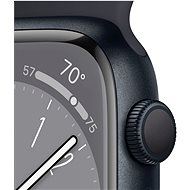 Apple Watch Series 8 41mm Temně inkoustový hliník s temně inkoustovým sportovním řemínkem - Chytré hodinky
