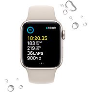 Apple Watch SE (2022) 40mm Hvězdně bílý hliník s hvězdně bílým sportovním řemínkem - Chytré hodinky