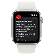 Apple Watch SE (2022) 44mm Stříbrný hliník s bílým sportovním řemínkem - Chytré hodinky