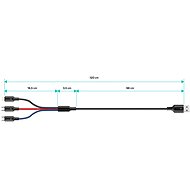CONNECT IT Wirez 3v1, 1.2 m, černý - Napájecí kabel
