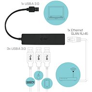 I-TEC USB 3.0 Slim HUB 3 Port + GLAN Adapter - USB Hub