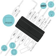 I-TEC USB 3.0 Charging HUB 7 + napájecí adaptér - USB Hub