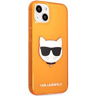 Karl Lagerfeld TPU Choupette Head Kryt pro Apple iPhone 13 Fluo Orange - Kryt na mobil