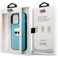 Karl Lagerfeld PU Leather Karl Head Kryt pro Apple iPhone 13 Pro Blue - Kryt na mobil