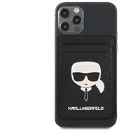 Karl Lagerfeld Saffiano Magnetic Wallet Karl Head Black - Peněženka
