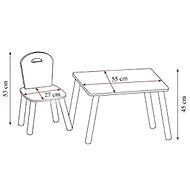 Kesper Dětský stolek se dvěma židlemi- bílý - Dětský nábytek