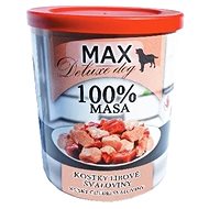 MAX deluxe kostky libové svaloviny 800 g, 8 ks - Konzerva pro psy