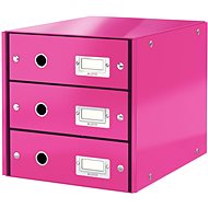 LEITZ Click & Store WOW, 3dílný, růžový - Zásuvkový box