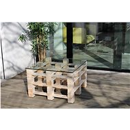 Moduleta Konferenční stůl čtverec SKLO - Zahradní stůl