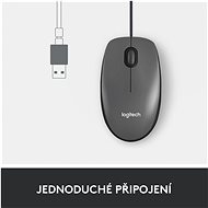 Logitech Mouse M100 šedá - Myš