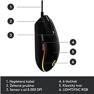 Logitech G102 Lightsync, black - Herní myš