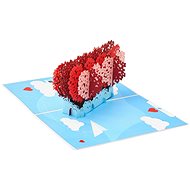 3D přání Planoucí srdce - Dárkové přání