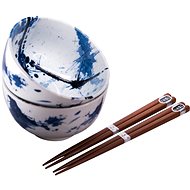 Made In Japan Set misek Blue & White s hůlkami 350 ml 2 ks - Sada misek
