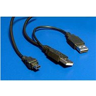 OEM 2x USB A->MINI 5-pin, se zdvojeným napájením, 0.6m - Datový kabel