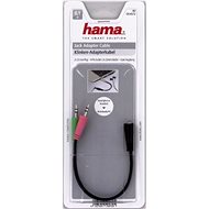 Hama audio 2x 3.5mm jack - 3.5mm jack 4pól - Redukce