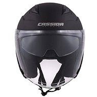 CASSIDA Jet Tech, (černá matná/šedá loga, vel. L) - Helma na motorku