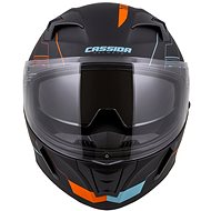CASSIDA Integral 3.0 Turbohead,  (černá matná/oranžová/modrá, vel. M) - Helma na motorku