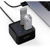 Orico USB-A Hub 4xUSB 3.0 Ultra mini Black - USB Hub