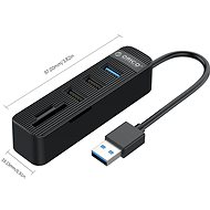 ORICO TWU32-3AST + SD 15 cm černý - USB Hub