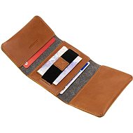 FIXED Tripple Wallet for AirTag z pravé hovězí kůže hnědá - Peněženka
