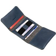 FIXED Tripple Wallet z pravé hovězí kůže modrá - Peněženka