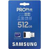 Samsung MicroSDXC 512GB PRO Plus + USB adaptér - Paměťová karta