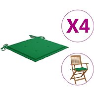 Podušky na zahradní židle 4 ks zelené 40 × 40 × 3 cm - Polstr