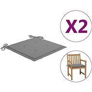 Podušky na zahradní židle 2 ks šedé 50 × 50 × 3 cm - Polstr