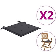 Podušky na zahradní židle 2 ks antracitové 40x40x4 cm textil - Polstr