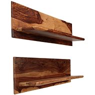 Nástěnné police 2 ks 118 × 26 × 20 cm masivní sheeshamové dřevo - Police