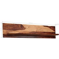 Nástěnné police 2 ks 118 × 26 × 20 cm masivní sheeshamové dřevo - Police