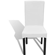 Bílý potah na židli natahovací, 6ks - Potah na židle