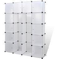 Modulární skříň se 14 přihrádkami bílá 37 × 146 × 180,5 cm - Šatní skříň