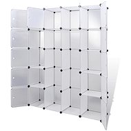 Modulární skříň se 14 přihrádkami bílá 37 × 146 × 180,5 cm - Šatní skříň
