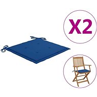 Podušky na zahradní židle 2 ks královsky modré 40x40x4cm textil - Polstr