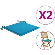 Podušky na zahradní židle 2 ks modré 40 x 40 x 4 cm textil - Polstr