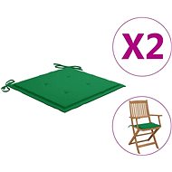 Podušky na zahradní židle 2 ks zelené 40 x 40 x 4 cm textil - Polstr