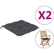 Podušky na židle 2 ks antracitové 40 x 40 x 7 cm textil - Polstr